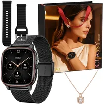 Relogio Smartwatch G-Tide S7 Pro com Bluetooth - Preto + Colar + Pulseira