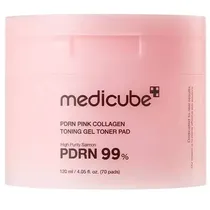 Medicube PDRN Pink Collagen Toning Gel Toner Pad 120ML (70 Pads)