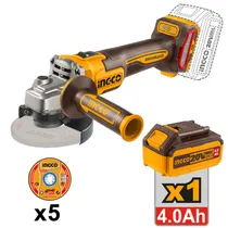 Lixadeira À Bateria Ingco CAGLI261521 - 20V / 4AH - 1 Bateria Inclusa