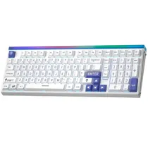 Teclado Aula HERO99 Mec Wireless RGB White Purple 504579