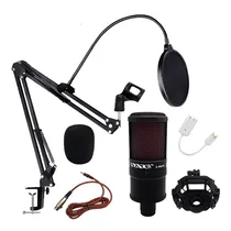 Kit de Microfone para Streaming Satellite A-MK06 - Preto/Vermelho