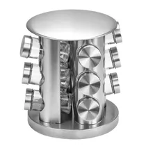Porta Temperos SA26231 Inox/Vidro - 12 PCS