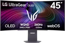 Monitor LED 45" LG Ultragear 45GX90SA-B Curvo Smart WQHD Oled 800R/240HZ/0.03MS/Webos *Caja Fea*