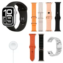 Kit Relogio Smartwatch Ur Ur-X Seven Plus One / 7 Em 1 / com Bluetooth / 7 Pulseiras - Color Mix