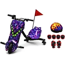 Triciclo Eléctrico Bain X10 Bluetooth / Speaker / LED / 6.5" - Purple Galaxy