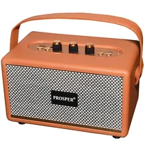 Speaker Prosper MK-321 / 60W com Bluetooth / Auxiliar / USB / TF / Micro SD - Marrom