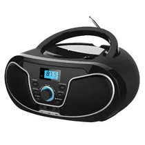 Radio Toca CD 4LIFE FLD02 com Bluetooth / MP3 / FM / USB / Aux / Bivolt - Preto