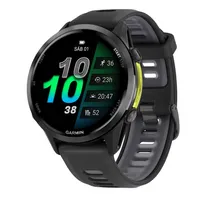 Smartwatch Garmin Forerunner 970 010-02969-00 com 47MM / Tela 1.4 Amoled / 5 Atm / Bisel Titânio / 32GB / Wi-Fi - Black