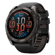 Relógio Smartwatch Garmin Fenix 8 Sapphire Amoled - Carbon Cinza (010-02905-20)