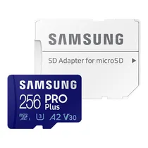 Cartão de Memoria Micro SD de 256GB Samsung Pro Plus MB-MD256KB / Class 10 / 180MB/s