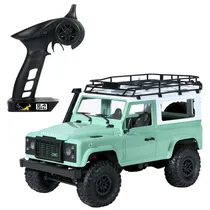 Automodelo Carro Elétrico MN Model Land Rover Defender 90 (2015) MN-90 - Escala 1/12 - Recarregável - com Controle - Verde