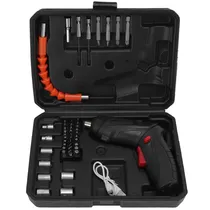 Kit Taladro Eléctrico Sate A-TK82 Con 46 Accesorios/Recargable/1300MAH - Negro