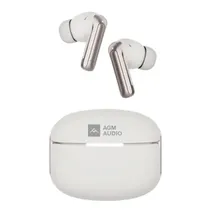 Fone de Ouvido Sem Fio Agm Mobile Buds 8 com Bluetooth / IPX4 - Bege