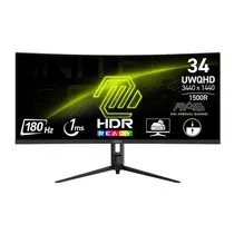 Monitor MSI Optix MP241X Curvo 34" Uwqhd (3440 X 1440 ), 144HZ, 1MS, 2XHDMI 2.0, 1XDISPLAYPORT 1.4, 1XCONECTOR de Audio, Preto