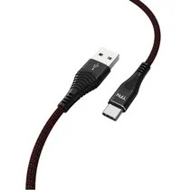 Cabo TFN CFZUSBCUSB1MBK USB-A para USB-C / 1 Metro / 3A - Preto (Nylon)