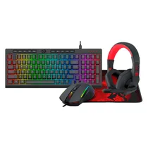 Kit Gamer Redragon Teclado K515RGB + Mouse M616RGB + Headset H120 + Mousepad P016 - S149