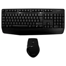 Teclado + Mouse Quanta QTKTM12 Wireless / Português - Preto