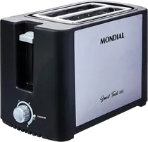Tostadora Mondial T-13 Smart Toast INOX110V - Negro/Plata