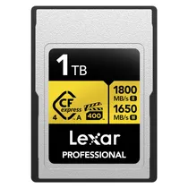 Cartão de Memória CF Express Tipo A Lexar 1TB Professional Gold Series 1800-1650 MB/s (LCAGOLD001T-Rneng)