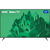 TV Smart LED Onn 100012587 65" 4K Uhd HDR Roku TV - Preto