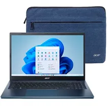 Notebook Acer Aspire Go AG15-21PT-R0E2, AMD Ryzen 5 40 2.80HZ (4.30GHZ), 16GB Ram, 1TB SSD, Tela 15.6" Touch Full HD (1920 X 1080) Ips, Windows 11 Home, Inglês, Steam Azul + Capa