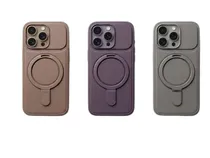 C-Covers Capa iPhone 17 Pro Leather Midstand Colores Varios