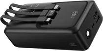 Cargador Portátil FTX PB-30LCD-BK Powerbank 30000MAH 22.5W Black c/Cable