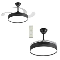 Ventilador Sate A-FAN803 Techo c/Luz 66W Negro