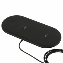 Carregador Wireless 3 Em 1 Fast Charging Stand / Estaçao de Carga - Preto