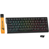 Teclado Gamer Mecânico Attack Shark X68PRO 60% RGB Sem Fio Switch Magnético - Preto (Inglês)