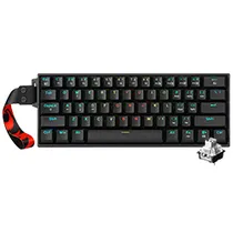 Teclado Gamer Mecânico Redragon K530RGB-Pro-P Draconic Pro+ Wireless / RGB / Inglês - Preto