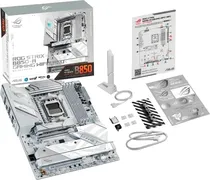 Placa Mãe Asus AM5 Rog Strix B850-A Gaming Wifi HDMI/ DP/ USB3.2/ 4M.2/ DDR5/ ATX White