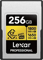 Memoria CF Express 4.0 256GB Lexar Profess. Tipo A Gold Series 1800-1650MB/s (LCAEXG4256G-Rneng)