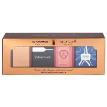Al Haramain Kit 4X10ML Amber Oud+L'Aventure+Azlan Zaffron+Azzure Frenc