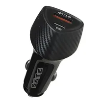 Carregador Sate p/ Carro A-CC2011 QC3.0+PD Black 30W
