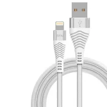Cabo TFN CFZLIGUSB1MWH USB-A para Lightning / 1 Metro / 2.4A - Branco (Nylon)