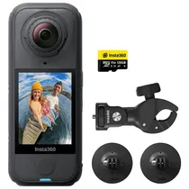 Kit Câmera de Ação INSTA360 X4 Air Motorcycle Bundle Cinsaafa SE04 - 72MP - 8K - À Prova D'Água - Preto