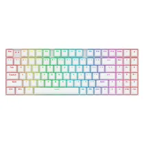 Teclado Gamer Redragon K736W Pro M Nephrite Sem Fio Inglês - Branco