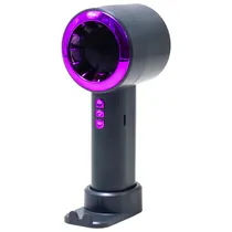 Mini Ventilador Portátil Hengda YQ10526 / 5 Velocidades / Recarregavel - Cinza/Roxo