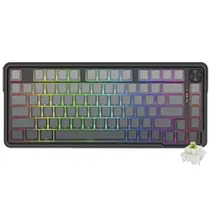 Teclado Gamer Mecânico Redragon K673SP-RGB-Pro Ucal Pro Wireless / RGB / Mint / Inglês - Preto / Cinza