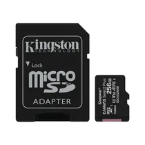 Memória Micro SD Kingston Canvas Plus 100 MB/s 256 GB (SDCS2/256GB)