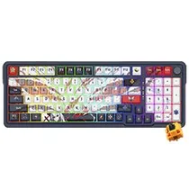 Teclado Gamer Mecânico Redragon K686AK-RGB-Pro Eisa Wireless / RGB / Inglês - Azul / Branco