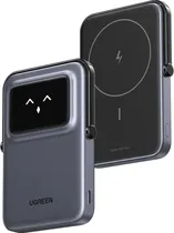 Carregador Portatil Wireless Ugreen Uno PB571 Magnetic Mini TFT 20W 5.000MAH USB-C Magsafe BK