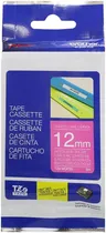 Cartucho de Fita Brother TZE-MQP35 para Rotulador P-Touch 12MM/5 Metros Branco/Rosa-Choque