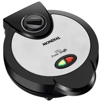 Wafleira Mondial Pratic Waffle GW-01 - 1200W - 220V/60HZ - Preto e Prata