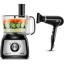 Kit Multiprocessador Mondial MPN-01BF 220V + Secador Infinity SC-12 220V