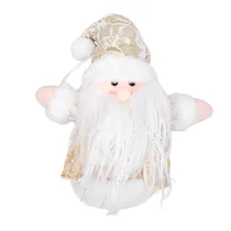Mini Papai Noel Pendurado Enfeite de Natal 17CM Branco
