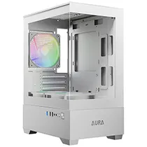 Gabinete Gamer Gamdias Aura GC9M Elite Argb WH Mini Tower / 3 Cooler / Argb - Branco