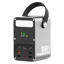 Estacao de Carga Powerbank Joko J51 / 35W / 60000MAH / USB-A X4 / USB-C X2 / Lanterna - Cinza