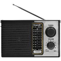 Radio Portátil Ecopower EP-F501 Bluetooth / AM / FM / USB / TF / LED - Negro